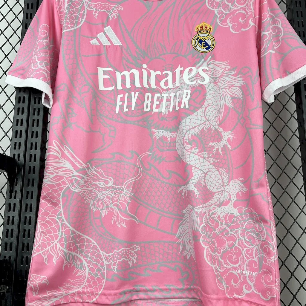 2025/2026 Real Madrid Pink Dragon Special Edition Jersey