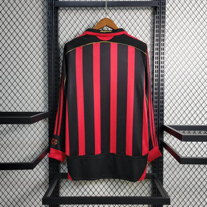 2006/2007 Retro Long Sleeve AC Milan Home Football Shirt 1:1 Thai Quality