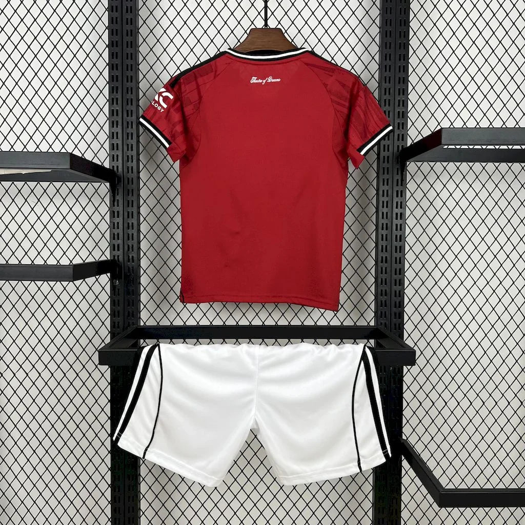 2025/2026 Manchester United Home Football Shirt Kids Size