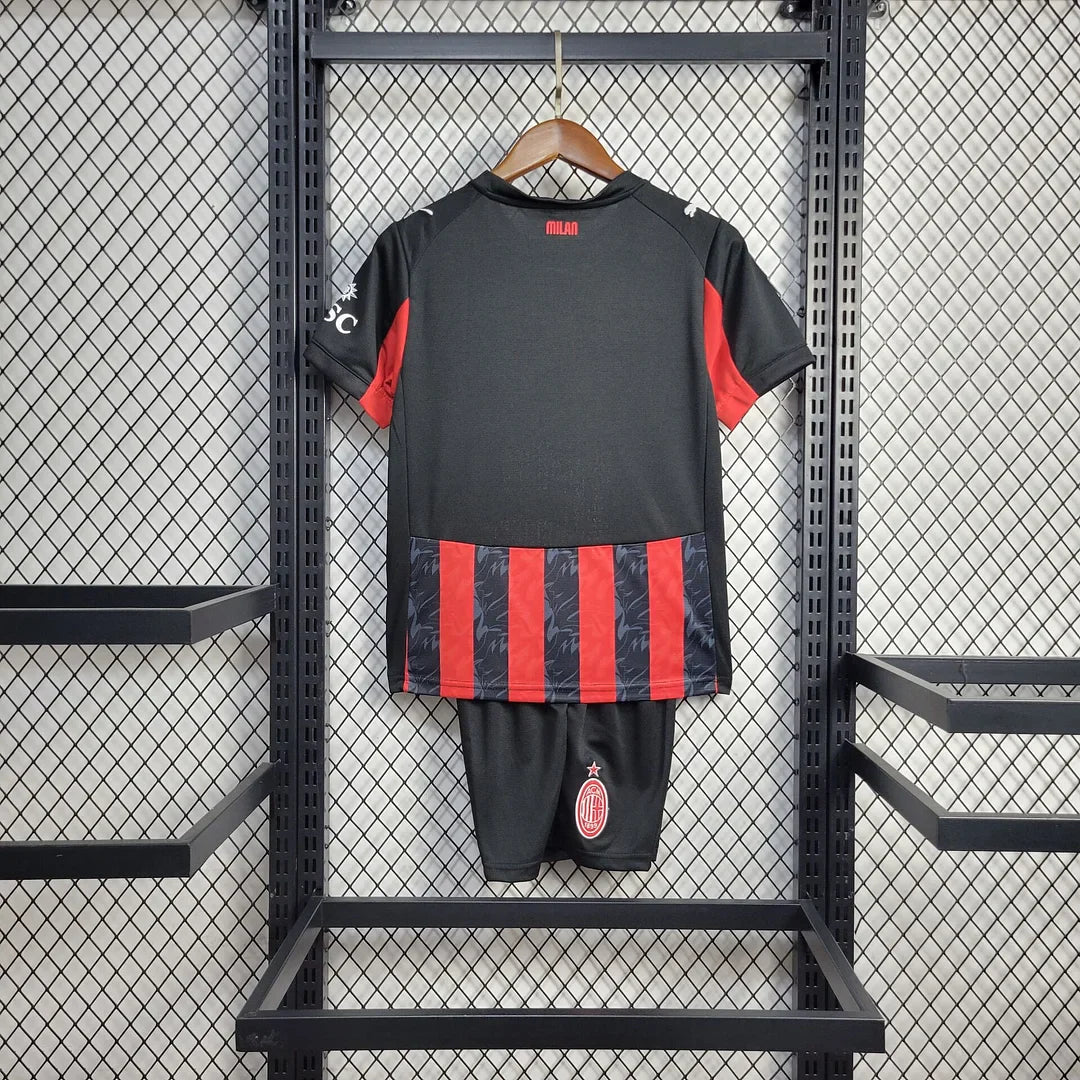2025/2026 AC Milan Home Football Shirt Kids Size