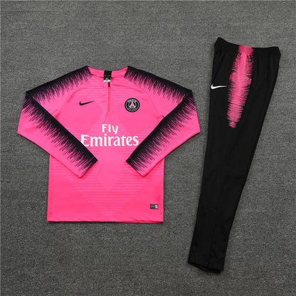 2018/2019 PSG Paris Saint-Germain Pink Half-Pull Tracksuit