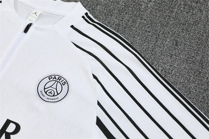 2025/2026 PSG Paris Saint-Germain White Half-Pull Tracksuit
