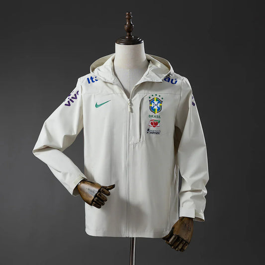 2026 Brazil Windbreaker Beige Jacket