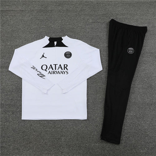 2023/2024 PSG Paris Saint-Germain Half-Pull Tracksuit White