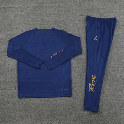 2023/2024 PSG Paris Saint-Germain Blue Half-Pull Tracksuit
