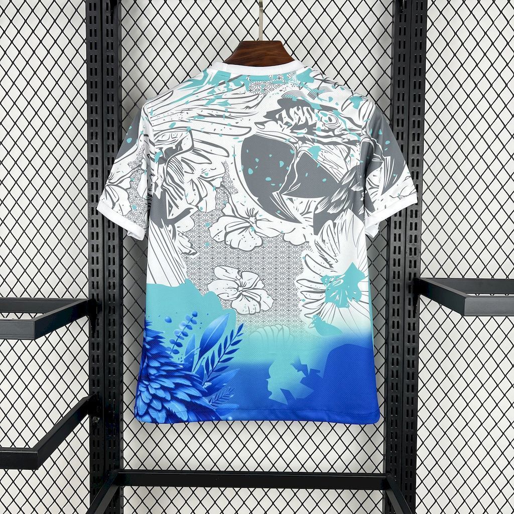 2025/2026 Brazil Special Edition White Blue Parrot Football Shirt