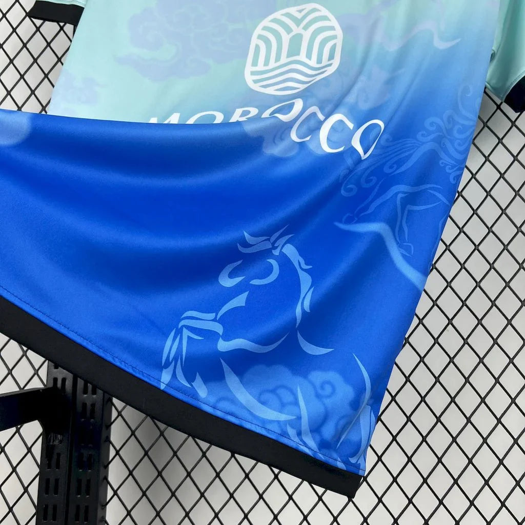 2026 Morocco Special Edition Atlas Blue Football Shirt