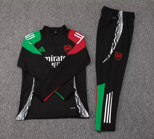 2024/2025 Arsenal Half-Pull Tracksuit  Black 1:1 Thai Quality