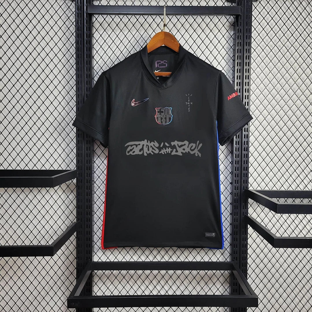 2024/2025 Barcelona x Travis Scott Auswärts Schwarz